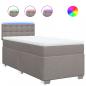 Preview: Boxspringbett mit Matratze Taupe 90x200 cm Stoff