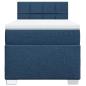 Preview: Boxspringbett mit Matratze Blau 100x200 cm Stoff