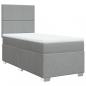 Preview: Boxspringbett mit Matratze Hellgrau 80x200 cm Stoff