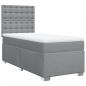 Preview: Boxspringbett mit Matratze Hellgrau 80x200 cm Stoff