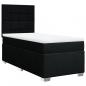 Preview: ARDEBO.de - Boxspringbett mit Matratze Schwarz 80x200 cm Stoff