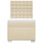 Preview: Boxspringbett mit Matratze Creme 80x200 cm Stoff