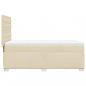 Preview: Boxspringbett mit Matratze Creme 90x190 cm Stoff