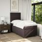 Preview: Boxspringbett mit Matratze Dunkelbraun 100x200 cm Stoff