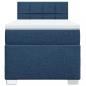 Preview: Boxspringbett mit Matratze Blau 90x190 cm Stoff