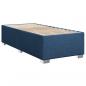 Preview: Boxspringbett mit Matratze Blau 90x190 cm Stoff