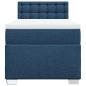 Preview: Boxspringbett mit Matratze Blau 100x200 cm Stoff