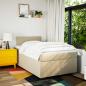 Preview: Boxspringbett mit Matratze Creme 120x190 cm Stoff