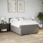 Preview: Boxspringbett mit Matratze Taupe 140x200 cm Stoff