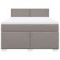 Preview: Boxspringbett mit Matratze Taupe 140x200 cm Stoff