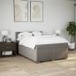 Preview: Boxspringbett mit Matratze Taupe 160x200 cm Stoff