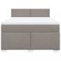 Preview: Boxspringbett mit Matratze Taupe 160x200 cm Stoff