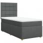 Preview: Boxspringbett mit Matratze Dunkelgrau 100x200 cm Stoff