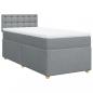 Preview: Boxspringbett mit Matratze Hellgrau 90x190 cm Stoff