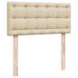 Preview: Boxspringbett mit Matratze Creme 90x190 cm Stoff