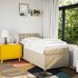 Preview: Boxspringbett mit Matratze Creme 90x190 cm Stoff