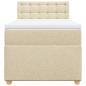 Preview: Boxspringbett mit Matratze Creme 90x190 cm Stoff