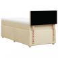 Preview: Boxspringbett mit Matratze Creme 90x190 cm Stoff