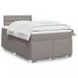 Preview: ARDEBO.de - Boxspringbett mit Matratze Taupe 120x200 cm Stoff