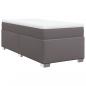 Preview: Boxspringbett mit Matratze Grau 90x200 cm Kunstleder