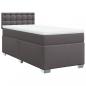 Preview: Boxspringbett mit Matratze Grau 90x190 cm Kunstleder