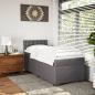 Preview: Boxspringbett mit Matratze Grau 90x190 cm Kunstleder