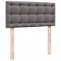 Preview: Boxspringbett mit Matratze Grau 90x190 cm Kunstleder