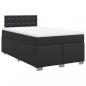 Preview: Boxspringbett mit Matratze Schwarz 120x200 cm Kunstleder