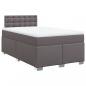 Preview: Boxspringbett mit Matratze Grau 120x190 cm Kunstleder