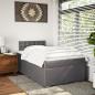 Preview: Boxspringbett mit Matratze Grau 120x190 cm Kunstleder