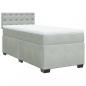 Preview: Boxspringbett mit Matratze Hellgrau 100x200 cm Samt