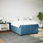 Preview: Boxspringbett mit Matratze Dunkelblau 140x200 cm Samt