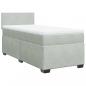 Preview: Boxspringbett mit Matratze Hellgrau 90x190 cm Samt