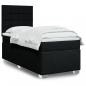 Preview: ARDEBO.de - Boxspringbett mit Matratze Schwarz 80x200 cm Stoff