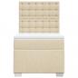 Preview: Boxspringbett mit Matratze Creme 80x200 cm Stoff