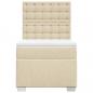 Preview: Boxspringbett mit Matratze Creme 90x190 cm Stoff