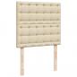 Preview: Boxspringbett mit Matratze Creme 90x190 cm Stoff