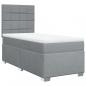 Preview: Boxspringbett mit Matratze Hellgrau 90x190 cm Stoff