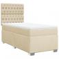 Preview: Boxspringbett mit Matratze Creme 90x190 cm Stoff