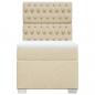 Preview: Boxspringbett mit Matratze Creme 90x190 cm Stoff