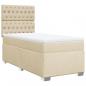 Preview: Boxspringbett mit Matratze Creme 90x200 cm Stoff