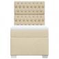 Preview: Boxspringbett mit Matratze Creme 90x200 cm Stoff