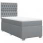 Preview: Boxspringbett mit Matratze Hellgrau 100x200 cm Stoff