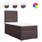 Preview: Boxspringbett mit Matratze Dunkelbraun 90x190 cm Stoff