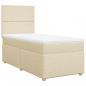 Preview: Boxspringbett mit Matratze Creme 90x190 cm Stoff