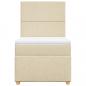 Preview: Boxspringbett mit Matratze Creme 90x190 cm Stoff