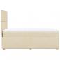 Preview: Boxspringbett mit Matratze Creme 90x190 cm Stoff