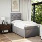 Preview: Boxspringbett mit Matratze Taupe 90x190 cm Stoff