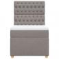 Preview: Boxspringbett mit Matratze Taupe 90x190 cm Stoff