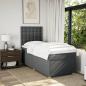 Preview: Boxspringbett mit Matratze Dunkelgrau 90x190 cm Stoff